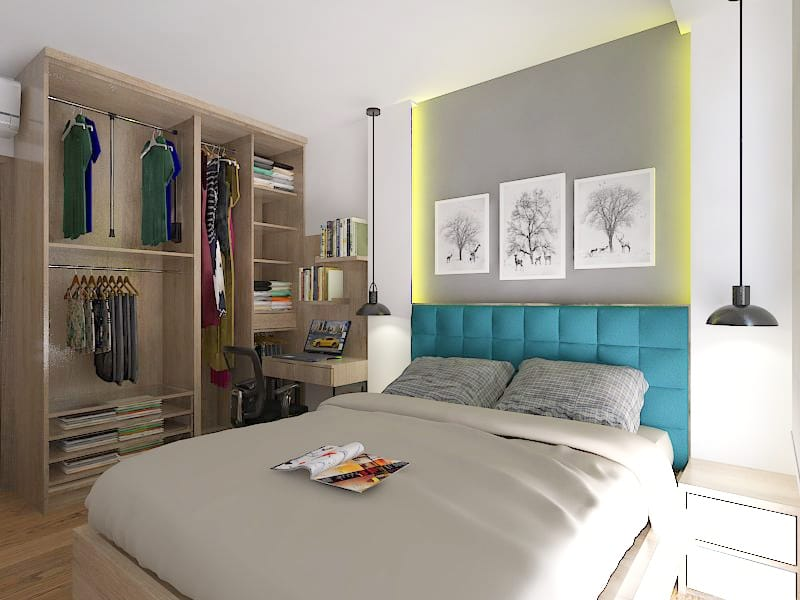 Kamar Tidur Apartemen Modern — Interior Residensial oleh ARTUDIO, Jakarta