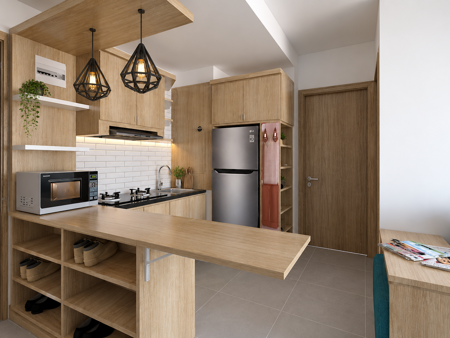Apartemen Kontemporer — Interior Komersial oleh ARTUDIO